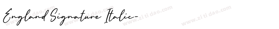 England Signature Italic字体转换